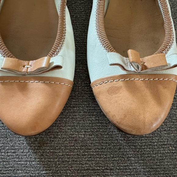 Frau Leather Ballerina Bow Flats Slip On Shoes EUR 39 US 8 Made in Italy Comfort - Picture 2 of 10